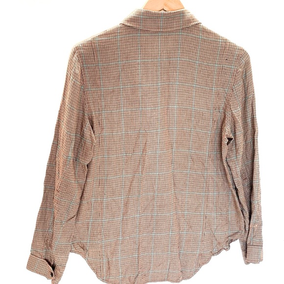 (A54) rag & bone Field Plaid Shirt, Color - Tan Multi, Size Medium - Picture 14 of 16